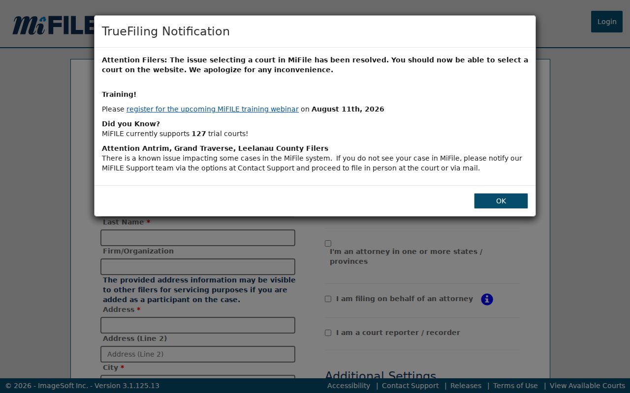 Dickinson County case search public portal information