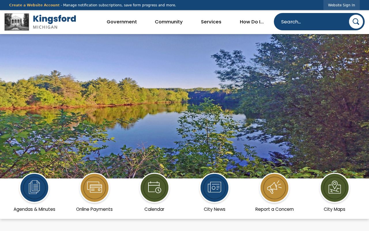 Dickinson County Kingsford court docket record type on the official Kingsford city website